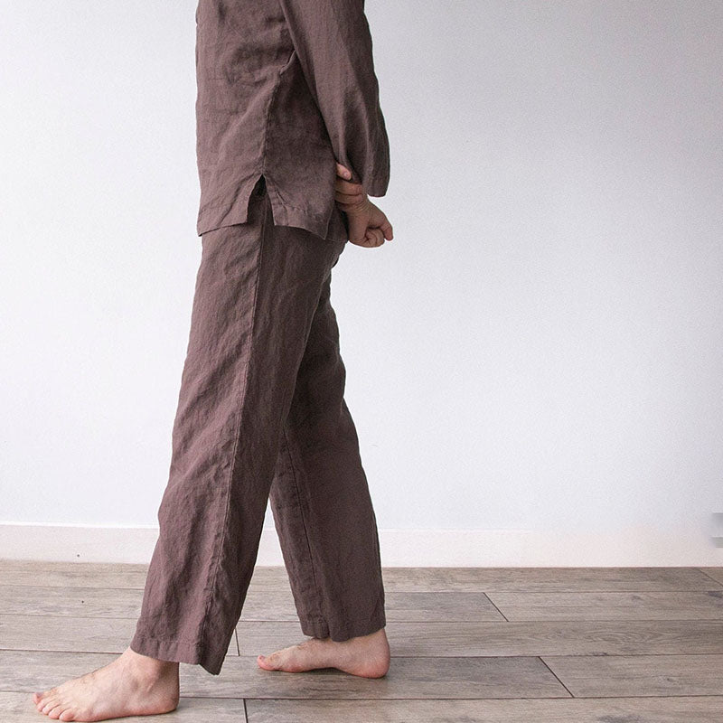 Straight Tube Loose Linen Pants