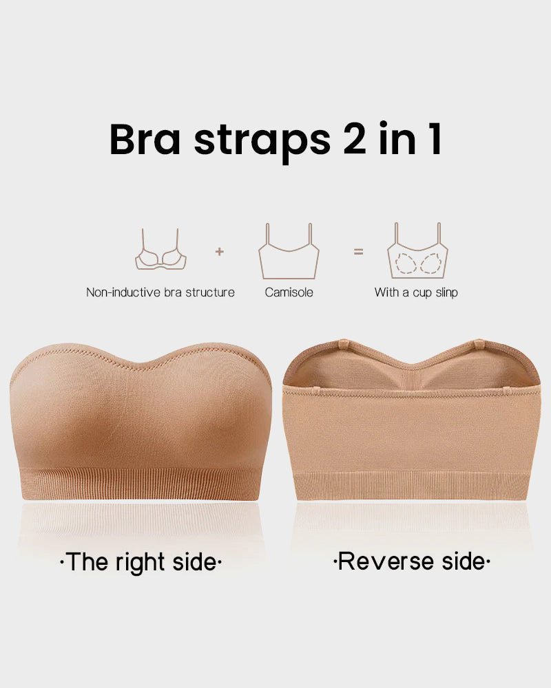 💜Non-Slip Bandeau Seamless Wireless Strapless Bra(2 PCS)