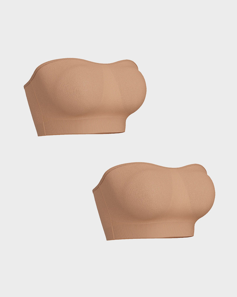 💜Non-Slip Bandeau Seamless Wireless Strapless Bra(2 PCS)