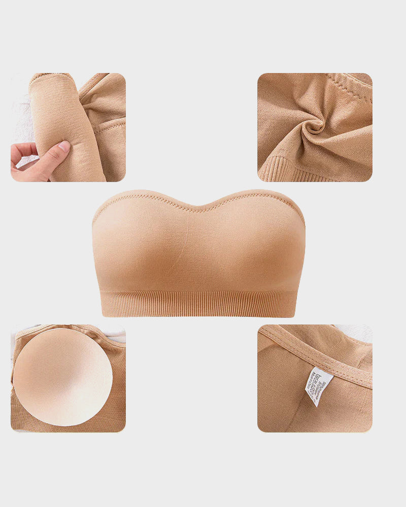 💜Non-Slip Bandeau Seamless Wireless Strapless Bra(2 PCS)