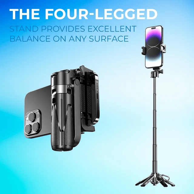 🔥🔥 Limited stock! Summer Gifts Discount -🎁 4-in-1 Multifunctional 360° Rotation  Selfie Stick with  Wireless Detachable Remote Control