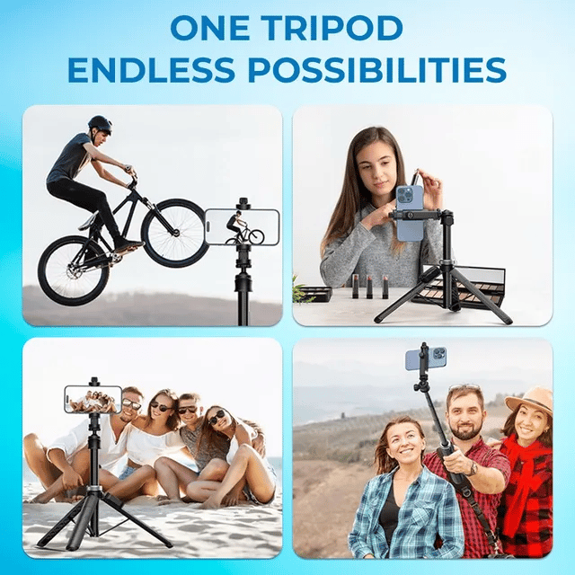 🔥🔥 Limited stock! Summer Gifts Discount -🎁 4-in-1 Multifunctional 360° Rotation  Selfie Stick with  Wireless Detachable Remote Control