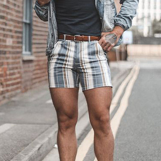 Casual Cotton Linen Shorts – Vintage Streetwear for Men