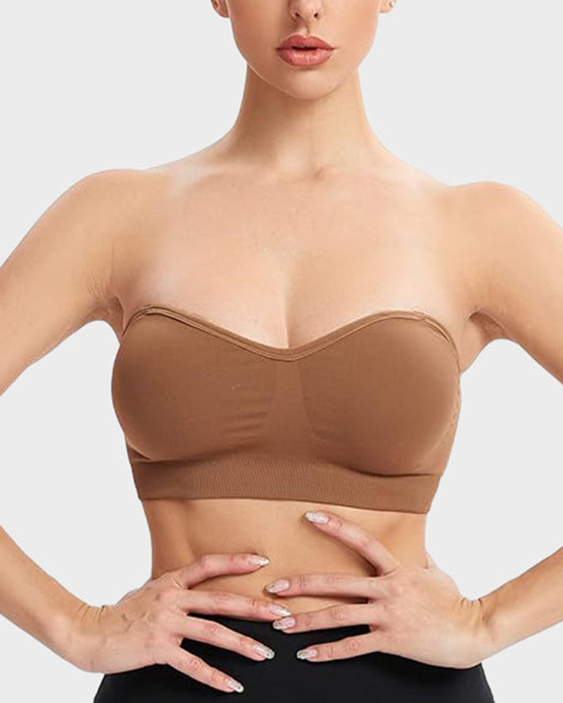 💜Non-Slip Bandeau Seamless Wireless Strapless Bra(2 PCS)
