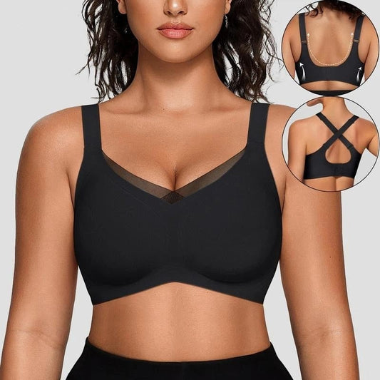 🎁Last Day 60% OFF🎉QIAWI Women Wireless V-Neck Mesh Bralette