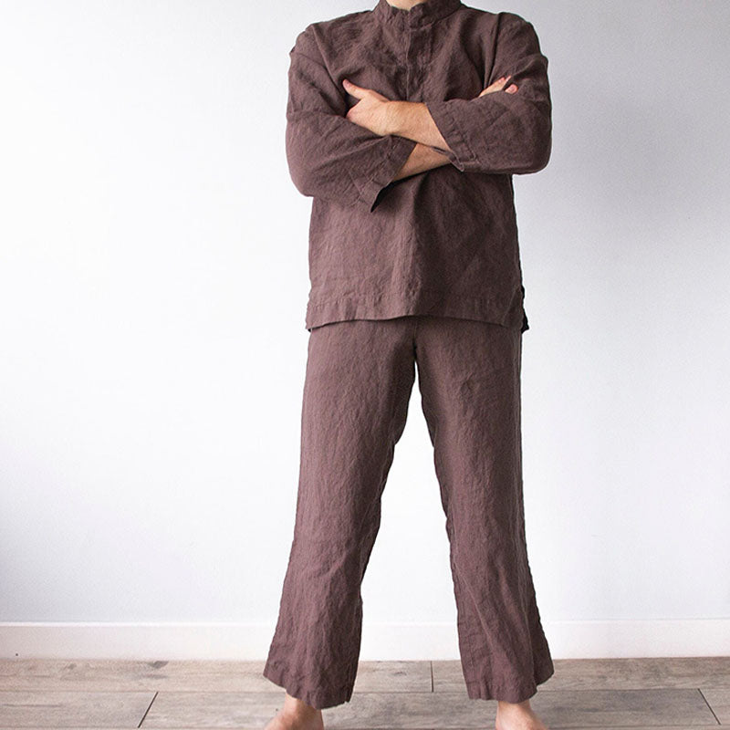 Straight Tube Loose Linen Pants