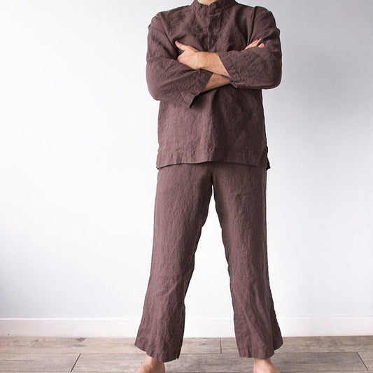 Straight Tube Loose Linen Pants